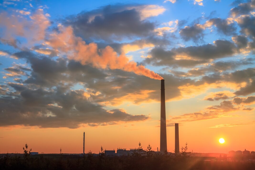 View,Of,A,Smelter,Stack,Of,A,Nickel,Plant,Showing The Inco Superstack at Sudbury